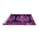 Sideview of Machine Washable Medallion Purple French Area Rugs, wshtr760pur