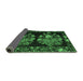 Sideview of Medallion Emerald Green French Rug, tr760emgrn