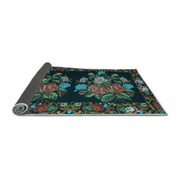 Sideview of Medallion Light Blue French Rug, tr760lblu