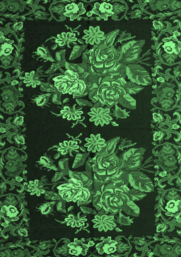 Medallion Emerald Green French Rug, tr760emgrn