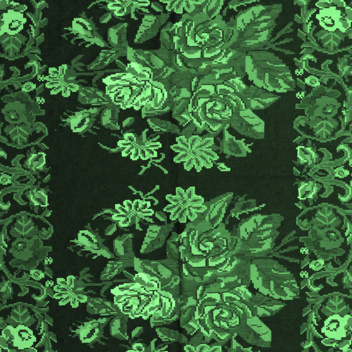 Medallion Emerald Green French Rug, tr760emgrn