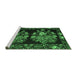 Sideview of Machine Washable Medallion Emerald Green French Area Rugs, wshtr760emgrn