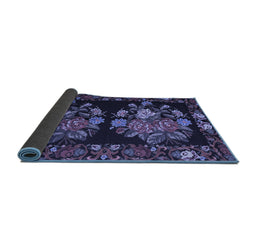 Sideview of Medallion Blue French Rug, tr760blu