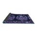 Sideview of Medallion Blue French Rug, tr760blu