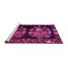 Sideview of Machine Washable Medallion Pink French Rug, wshtr760pnk