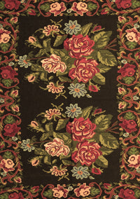 Medallion Brown French Rug, tr760brn