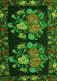 Medallion Green French Rug, tr760grn