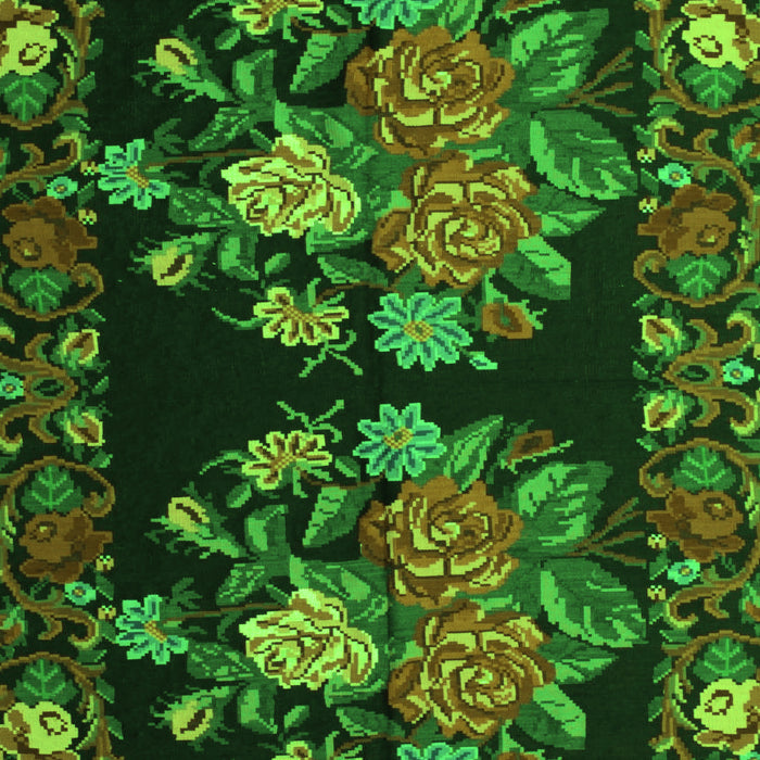 Medallion Green French Rug, tr760grn