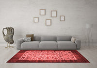 Machine Washable Persian Red Bohemian Rug, wshtr761red