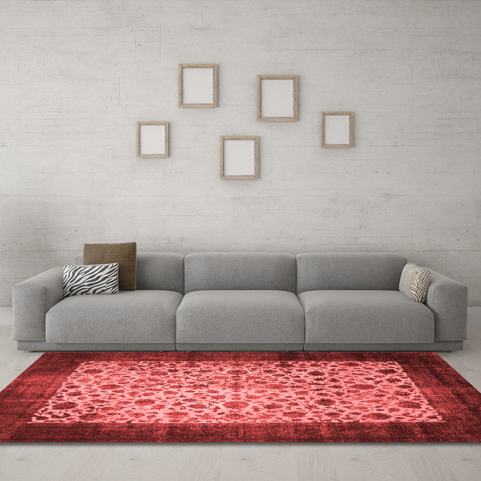 Bohemian Red Washable Rugs