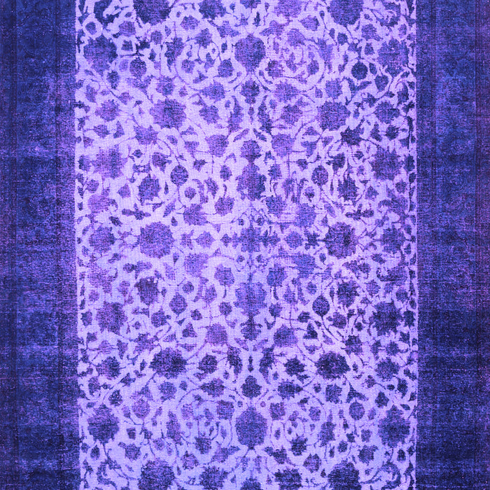Machine Washable Persian Purple Bohemian Area Rugs, wshtr761pur