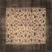 Square Machine Washable Persian Brown Bohemian Rug, wshtr761brn