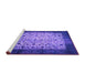 Sideview of Machine Washable Persian Purple Bohemian Area Rugs, wshtr761pur