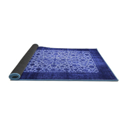 Sideview of Persian Blue Bohemian Rug, tr761blu