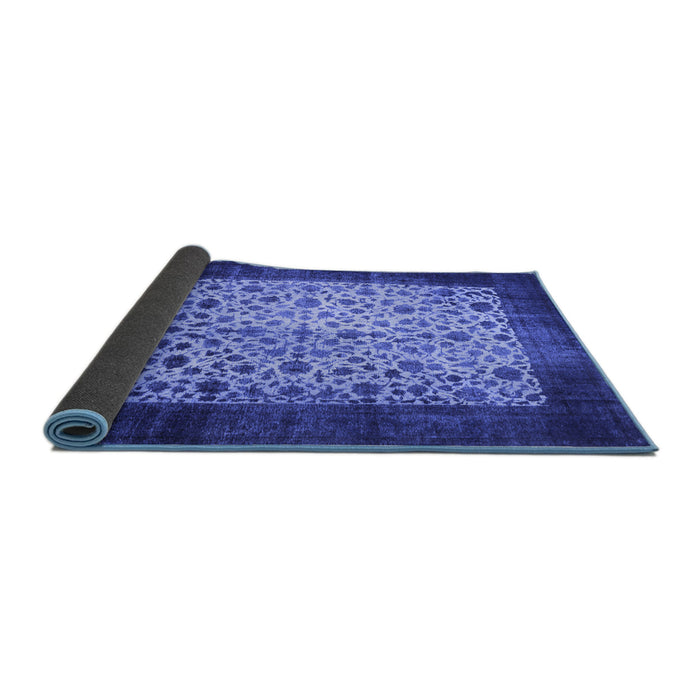 Sideview of Persian Blue Bohemian Rug, tr761blu