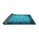 Sideview of Persian Turquoise Bohemian Rug, tr761turq