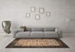 Machine Washable Persian Brown Bohemian Rug in a Living Room,, wshtr761brn