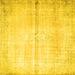 Square Machine Washable Persian Yellow Traditional Rug, wshtr762yw