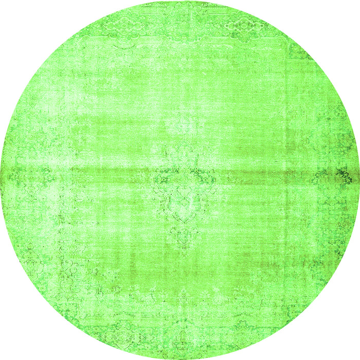 Square Persian Green Traditional Rug, tr762grn