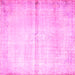 Square Machine Washable Persian Pink Traditional Rug, wshtr762pnk