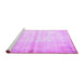 Sideview of Machine Washable Persian Purple Traditional Area Rugs, wshtr762pur