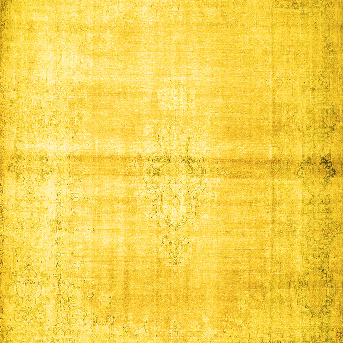 Machine Washable Persian Yellow Traditional Rug, wshtr762yw