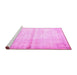 Sideview of Machine Washable Persian Pink Traditional Rug, wshtr762pnk