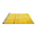 Sideview of Machine Washable Persian Yellow Traditional Rug, wshtr762yw