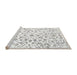 Sideview of Machine Washable Traditional Pearl White Beige Rug, wshtr763