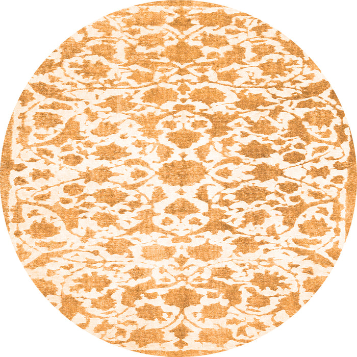 Square Persian Orange Traditional Rug, tr763org