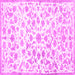 Square Machine Washable Persian Pink Traditional Rug, wshtr763pnk
