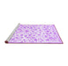 Sideview of Machine Washable Persian Purple Traditional Area Rugs, wshtr763pur