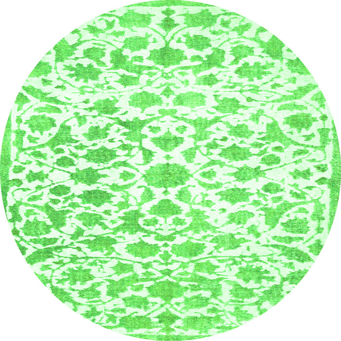 Machine Washable Persian Green Traditional Area Rugs, wshtr763grn