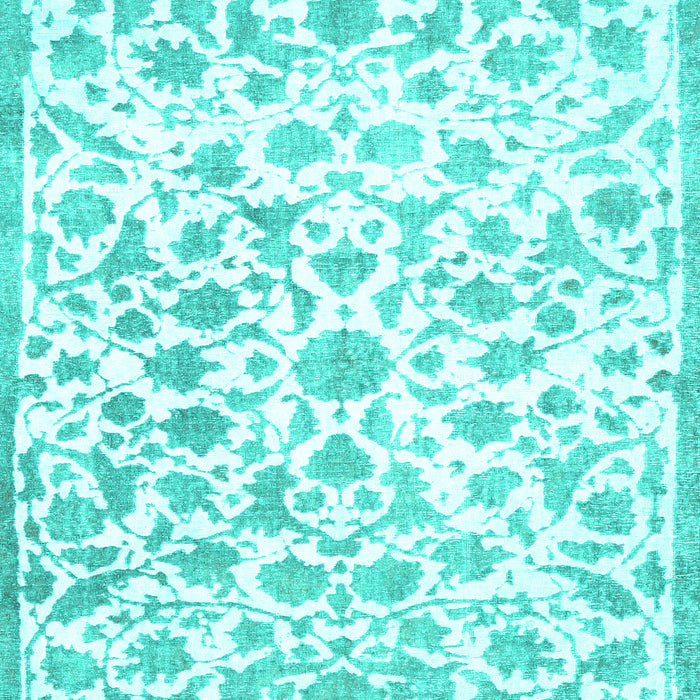 Machine Washable Persian Turquoise Traditional Area Rugs, wshtr763turq