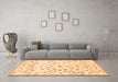 Machine Washable Persian Orange Traditional Area Rugs in a Living Room, wshtr763org