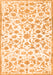 Serging Thickness of Machine Washable Persian Orange Traditional Area Rugs, wshtr763org
