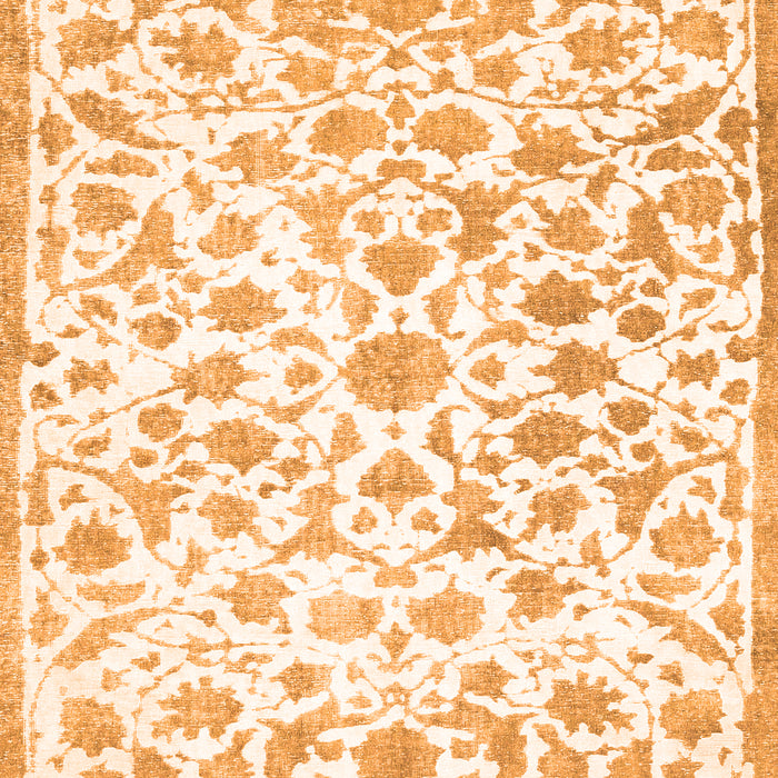 Serging Thickness of Machine Washable Persian Orange Traditional Area Rugs, wshtr763org