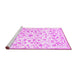 Sideview of Machine Washable Persian Pink Traditional Rug, wshtr763pnk