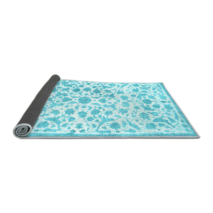 Sideview of Persian Light Blue Traditional Rug, tr763lblu