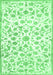 Machine Washable Persian Emerald Green Traditional Area Rugs, wshtr763emgrn