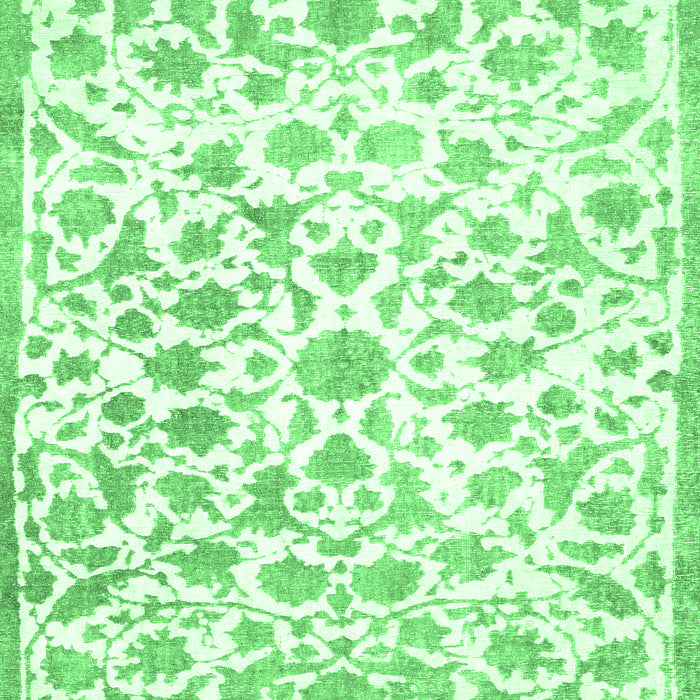Machine Washable Persian Emerald Green Traditional Area Rugs, wshtr763emgrn