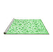 Sideview of Machine Washable Persian Emerald Green Traditional Area Rugs, wshtr763emgrn