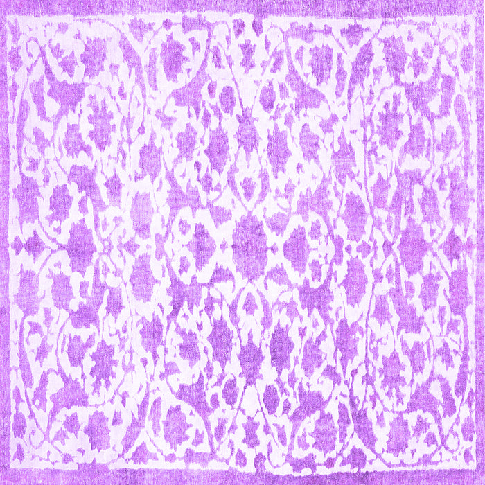 Square Machine Washable Persian Purple Traditional Area Rugs, wshtr763pur