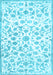 Machine Washable Persian Light Blue Traditional Rug, wshtr763lblu