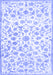 Machine Washable Persian Blue Traditional Rug, wshtr763blu