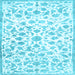 Square Persian Light Blue Traditional Rug, tr763lblu