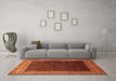 Machine Washable Persian Orange Traditional Area Rugs in a Living Room, wshtr764org