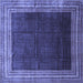 Square Persian Blue Traditional Rug, tr764blu