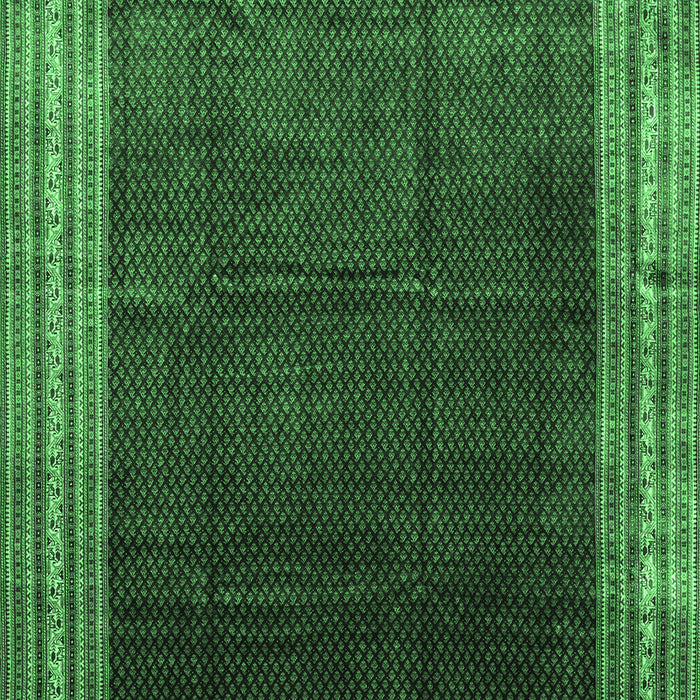 Machine Washable Persian Emerald Green Traditional Area Rugs, wshtr764emgrn