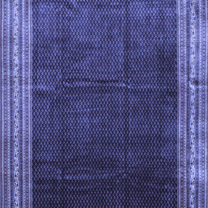 Machine Washable Persian Blue Traditional Rug, wshtr764blu